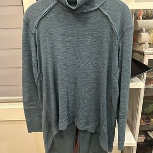 We The Free womens Teal Turtleneck Sweater
